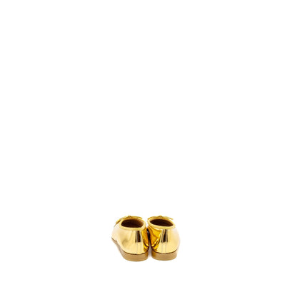 Chanel Size 36 22K Ballerinas Flat Shoes Calfskin/Patent Gold
