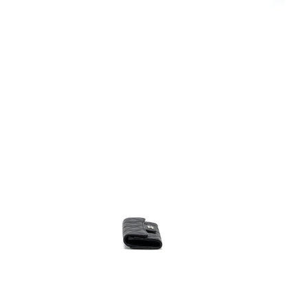 chanel classic flap card holder caviar black SHW (Microchip)