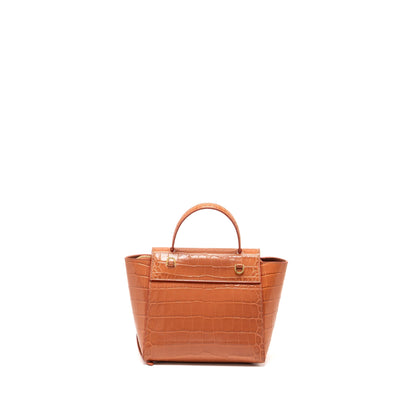Celine Nano Belt Purse Crocodile-Embossed calfskin Lychee pink