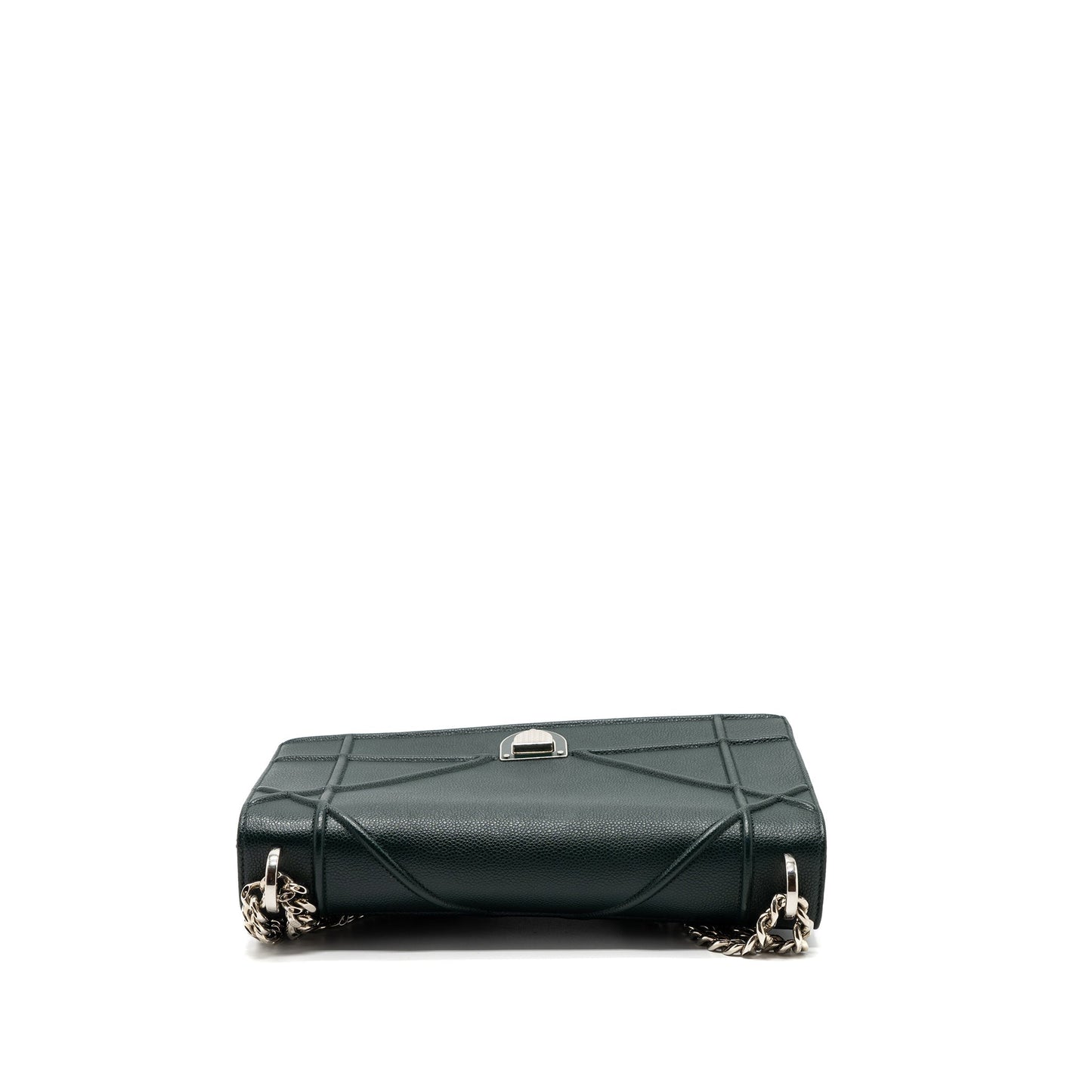 Dior Large Diorama Purse Grained Calfskin Dark Green