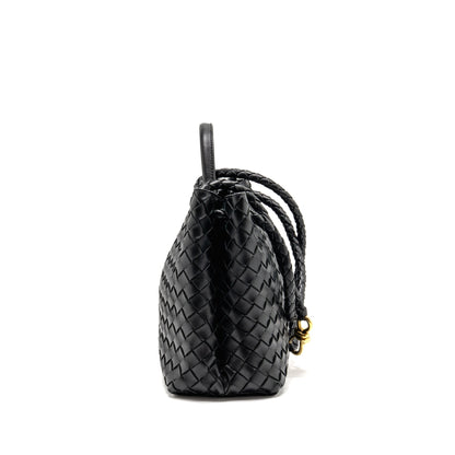 Bottega Veneta Medium Andiamo Lambskin Black