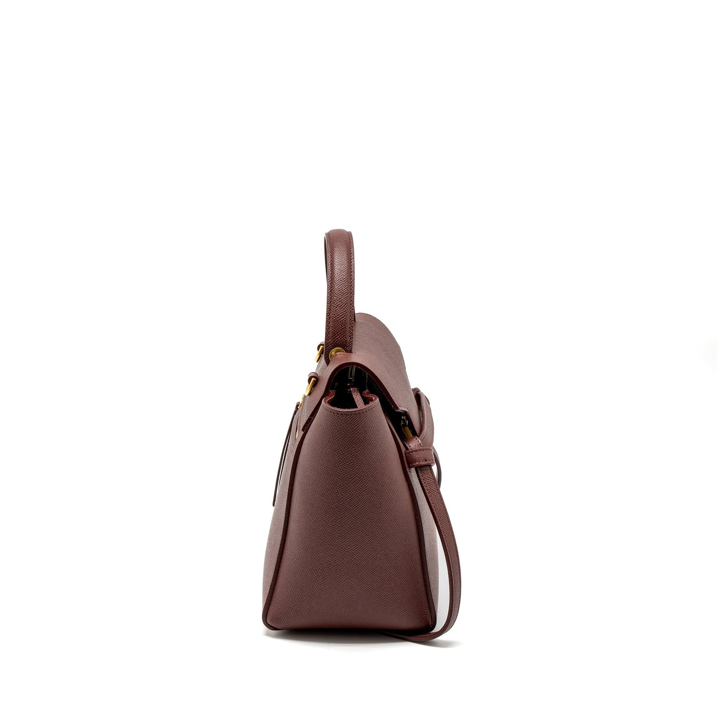Celine Micro Belt Purse Grained Calfskin Burgundy
