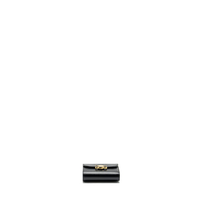 Celine Small Triomphe Flap Wallet Shiny Calfskin Black