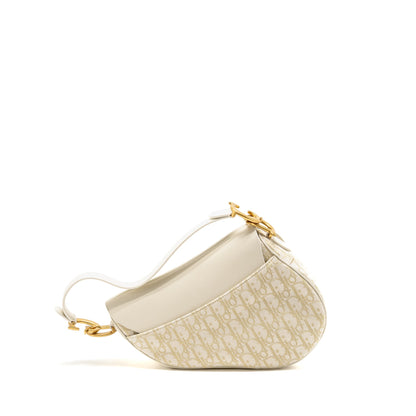Dior Medium Saddle Purse Oblique Canvas/Leather Latte/Multicolour
