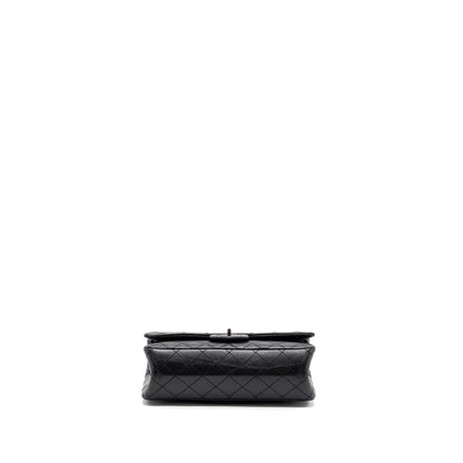 Chanel Small 2.55 Reissue Flap Bag Aged Calfskin Black Ruthenium Hardware(Microchip)