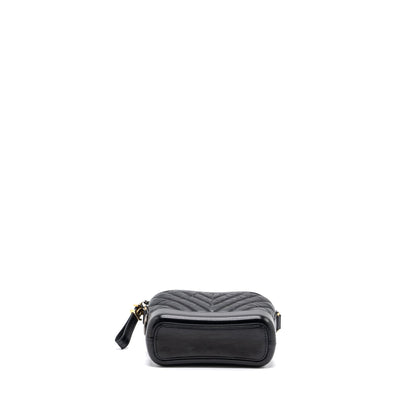 Chanel chevron small Gabrielle hobo bag calfskin black multicolor hardware