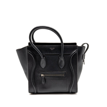 Celine Micro Luggage Purse Calfskin Black