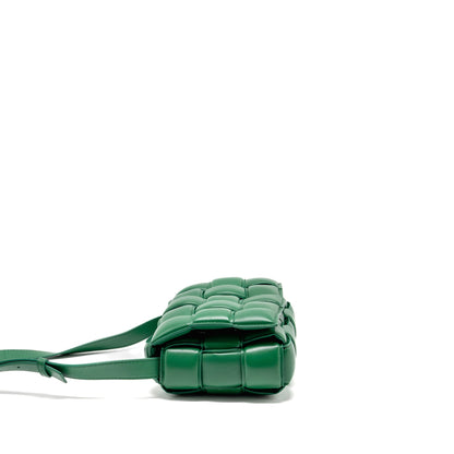 Bottega Veneta Padded Cassette Intreccio Nappa Lambskin Green