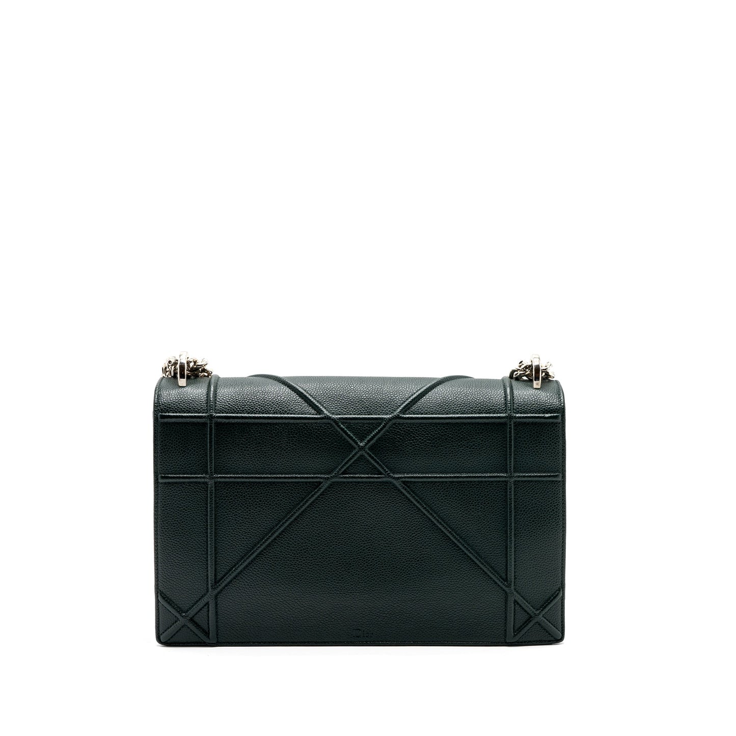 Dior Large Diorama Purse Grained Calfskin Dark Green