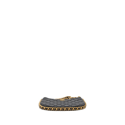 Chanel Hobo Shoulder Bag Lambskin Black GHW(Microchip)