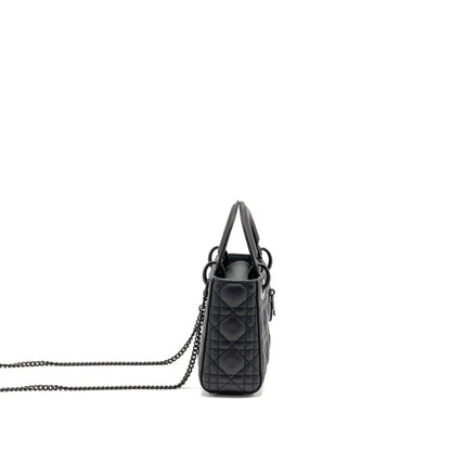 Dior Mini Lady dior calfskin so black