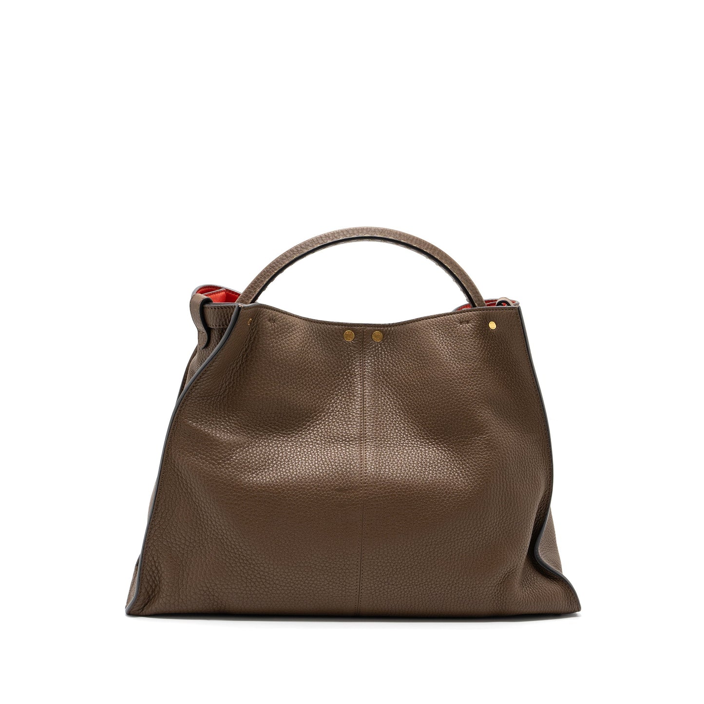 Fendi Peekaboo X-Lite Roma Amor handle Purse Calfskin Brown/Pink/Red