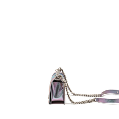 Chanel Small Boy Bag Limited Edition Patent Leather Iridescent Light Purple SHW