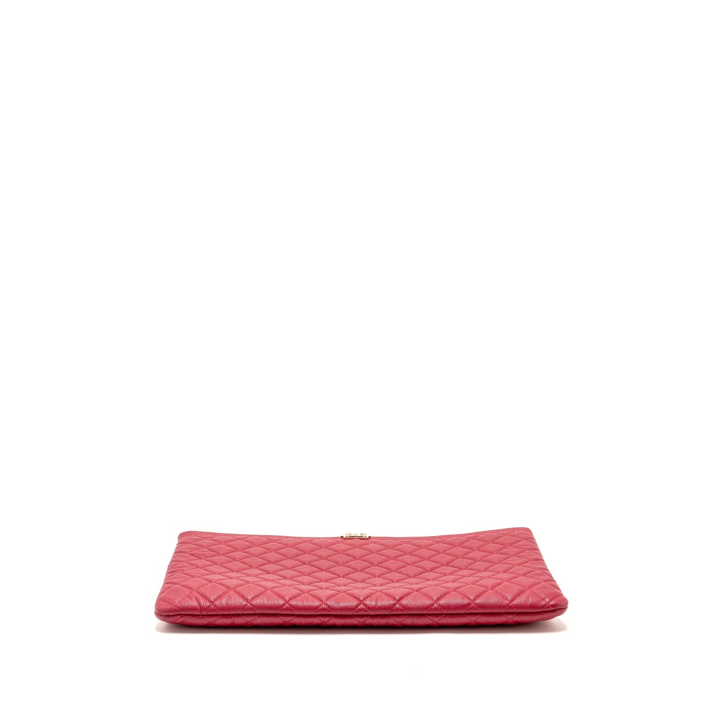 Chanel Large Boy O Case Zip Pouch Caviar Pink LGHW