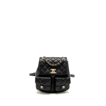 Chanel Triple Pack Duma Backpack Caviar Black LGHW (Microchip)