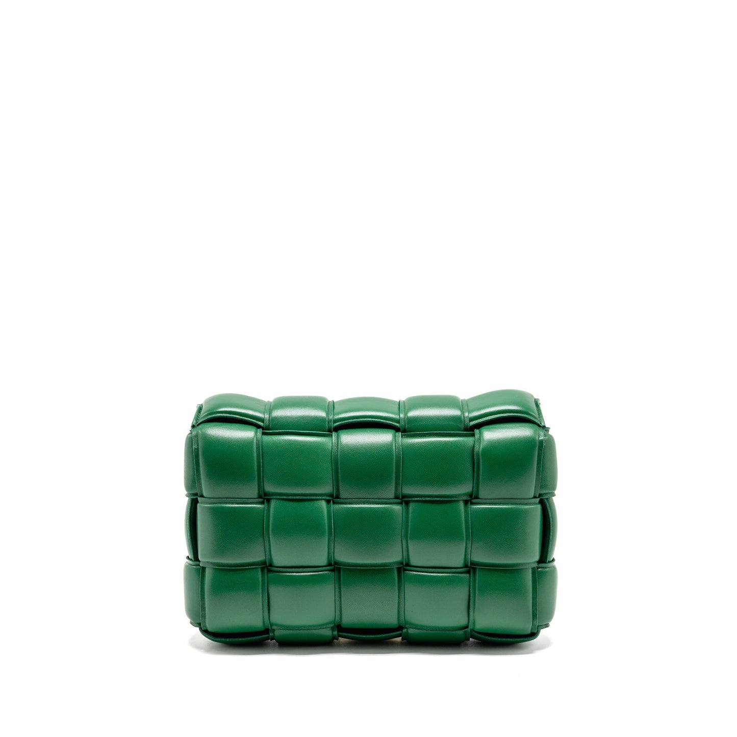 Bottega Veneta Padded Cassette Intreccio Nappa Lambskin Green