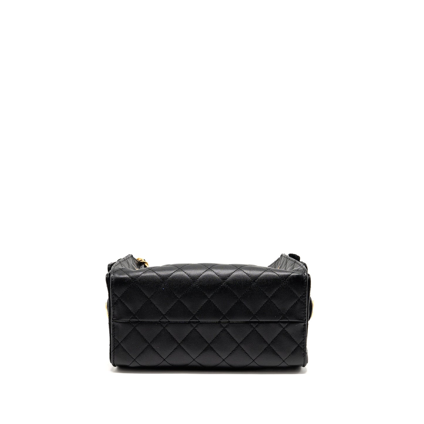 Chanel Small 25 Handbag Grained Calfskin Black GHW (Microchip)