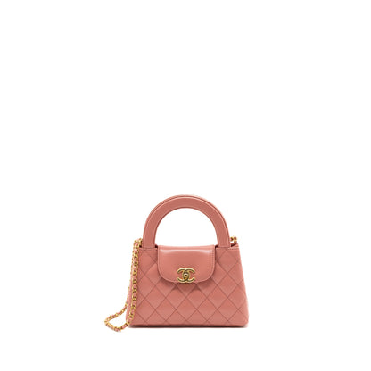 Chanel 23k Mini Shopping Tote Calfskin Pink Brushed GHW(Microchip)