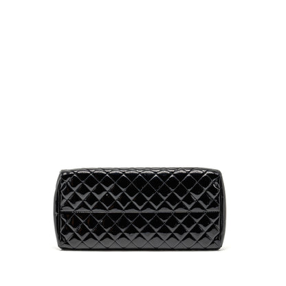 Chanel Just Mademoiselle Bowling Bag Patent Black SHW