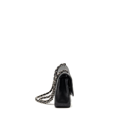 CHANEL Medium Classic Double Flap Bag Caviar Black SHW