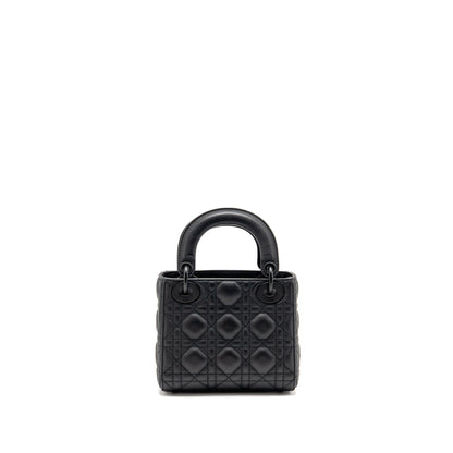 Dior Mini Lady dior calfskin so black