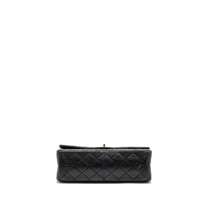 CHANEL Large 2.55 226 Reissue Double Flap Bag Aged Calfskin Black GHW