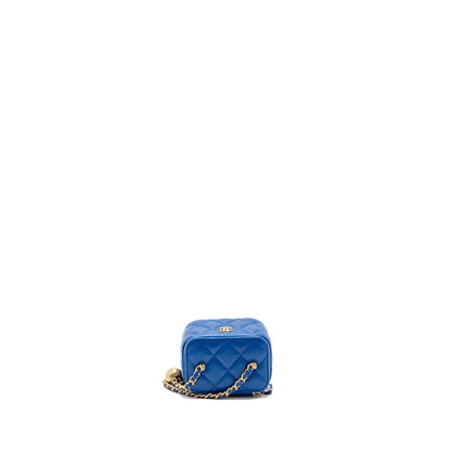 Chanel Pearl Crush Mini Vanity Lambskin Blue GHW(microchip)