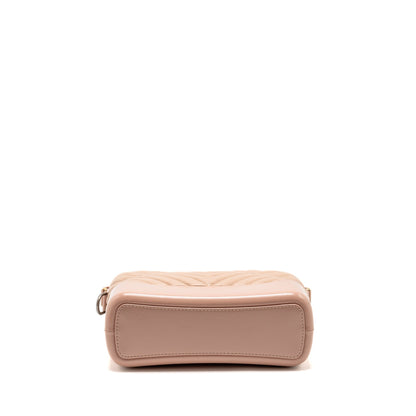 Chanel Chevron Gabrielle Hobo Bag Calfskin Pink Beige Multicolour Hardware
