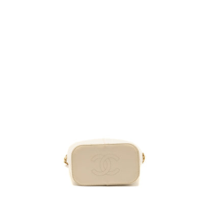 Chanel bucket bag lambskin creamy white GHW