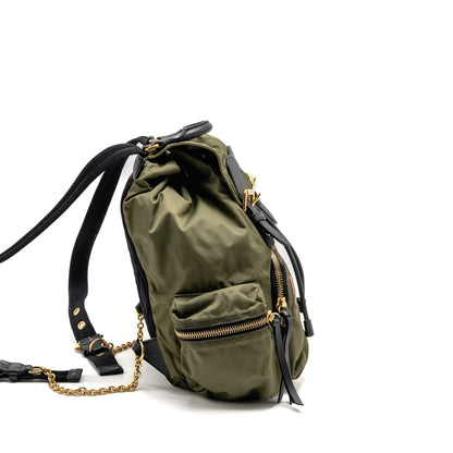Burberry Patches Rucksack Medium Backpack Nylon Dark Green