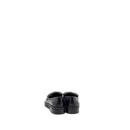 Chanel size 36 CC Turnlock loafers black LGHW