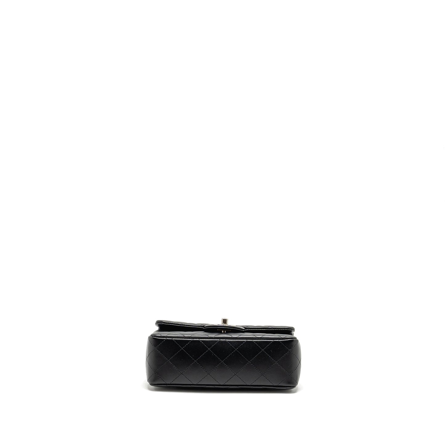 Chanel Mini Rectangular Flap Bag Lambskin Black SHW (microchip)