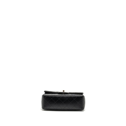 Chanel Mini Rectangular Flap Bag Lambskin Black SHW (microchip)