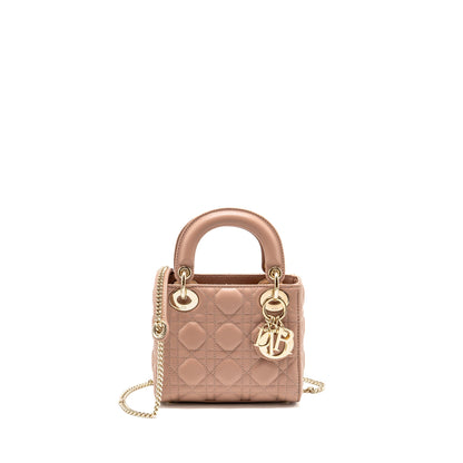 Dior Mini Lady Dior Lambskin Blush