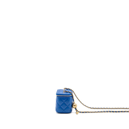 Chanel Pearl Crush Mini Vanity Lambskin Blue GHW(microchip)