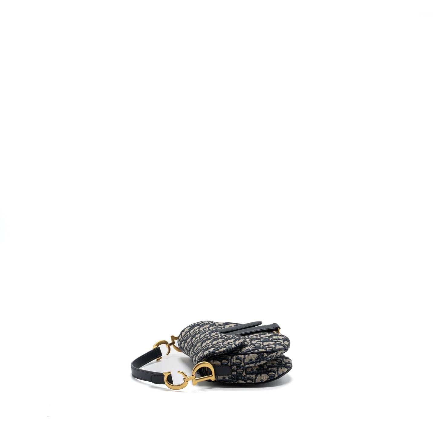 Dior Mini Saddle Purse Blue Oblique Jacquard