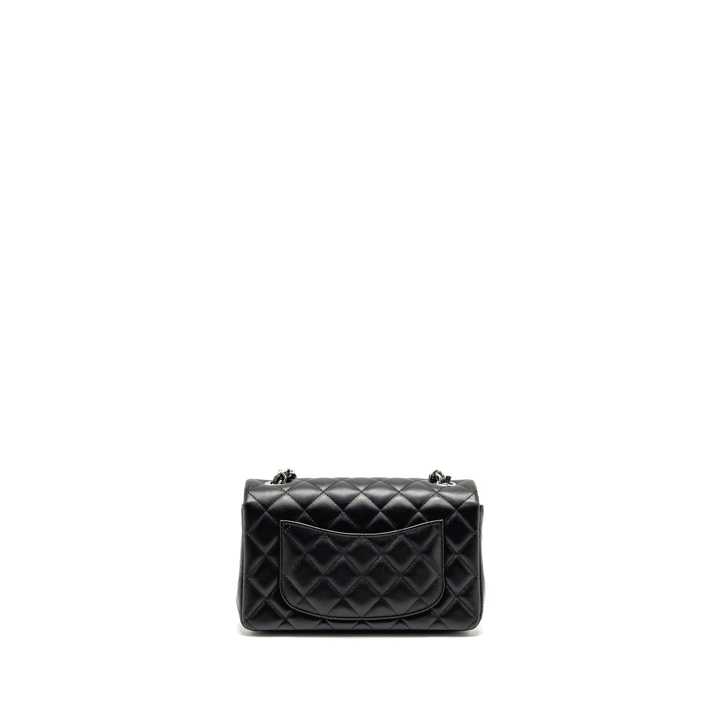 Chanel Mini Rectangular Flap Bag Lambskin Black SHW (microchip)
