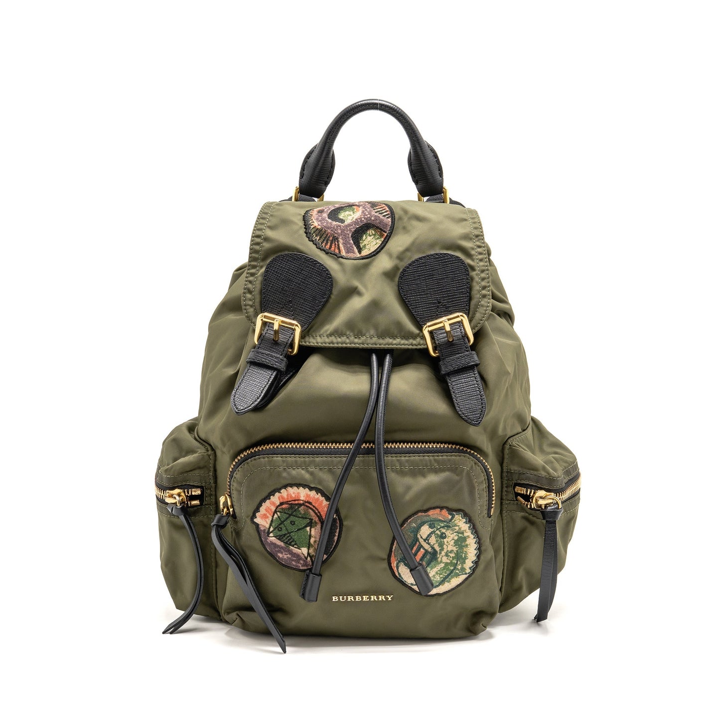 Burberry Patches Rucksack Medium Backpack Nylon Dark Green