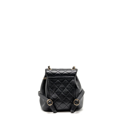 Chanel Mini Duma Backpack Calfskin Black LGHW (Microchip)