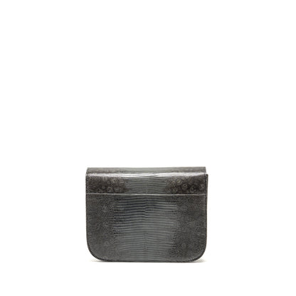 Luxury CELINE Medium Classic Box Bag Lizard Grey GHW