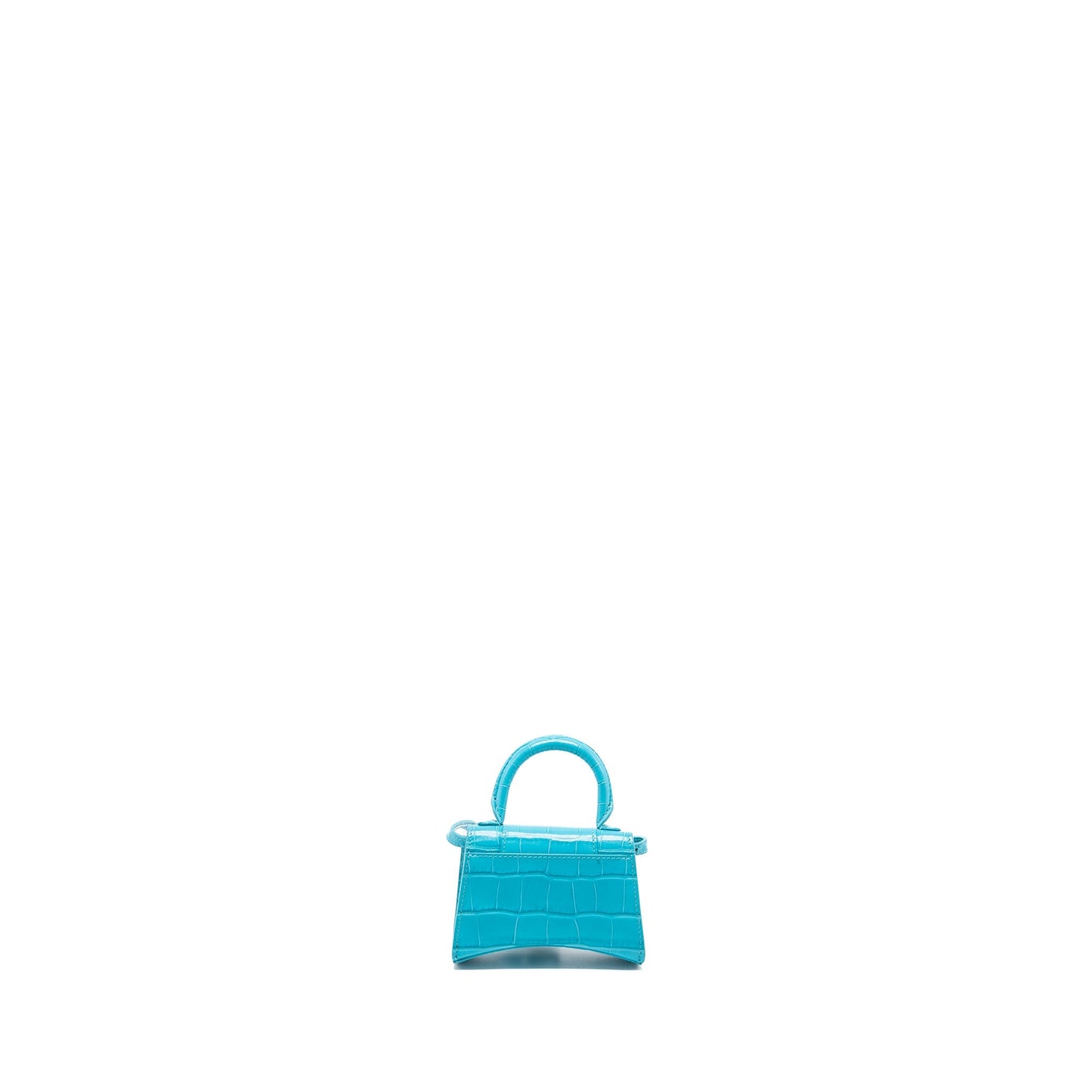 Balenciaga Mini Hourglass embossed calfskin blue