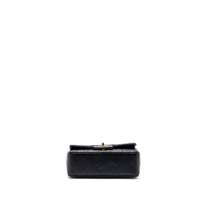 CHANEL MINI RECTANGULAR FLAP BAG LAMBSKIN BLACK LGHW (MICROCHIP)