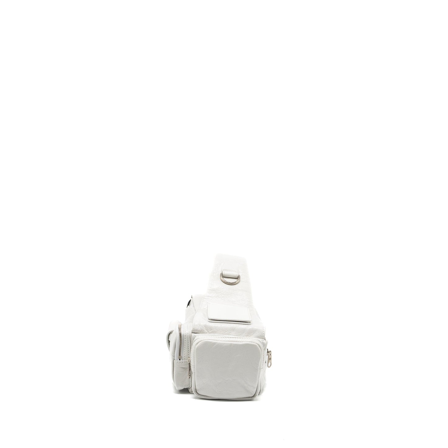 Balenciaga Superbusy Sling Purse Calfskin Optic White
