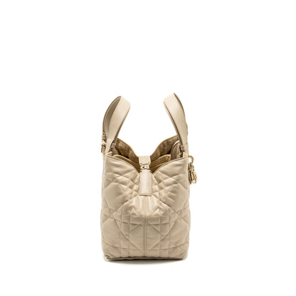 Dior Medium Dior Toujours Tote Purse Calfskin Powder Beige