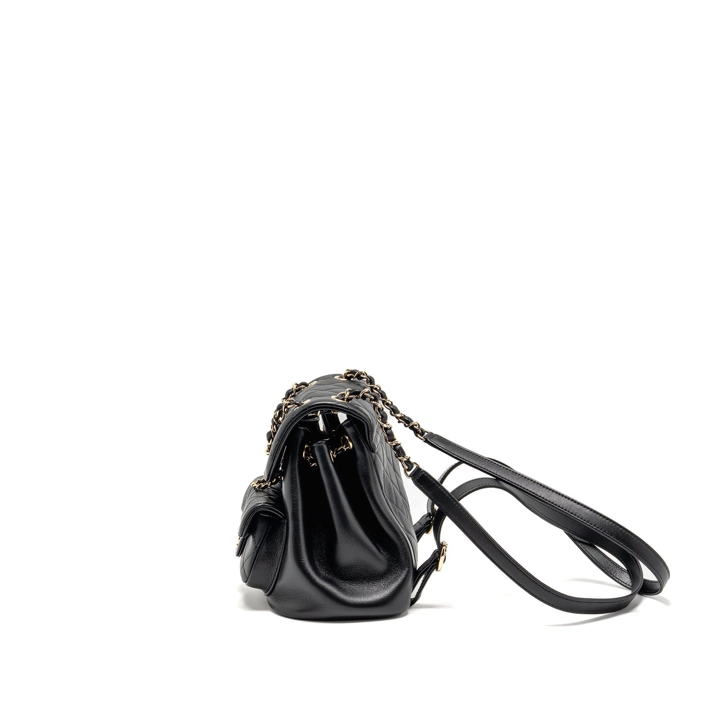 Chanel Mini Duma Backpack Calfskin Black LGHW (Microchip)