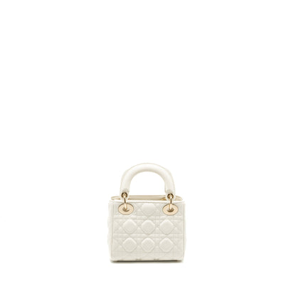 Dior Mini Lady Dior Lambskin White