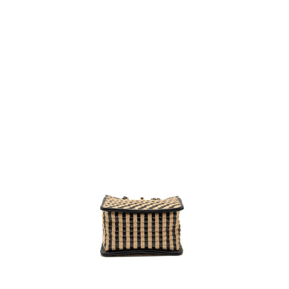 Chanel Urban Jungle Bucket Bag Raffia/Leather Black/Beige LGHW