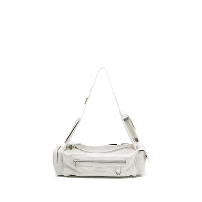 Balenciaga Superbusy Sling Purse Calfskin Optic White