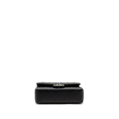 Chanel Small Classic Double Flap Bag Lambskin Black GHW(microchip)