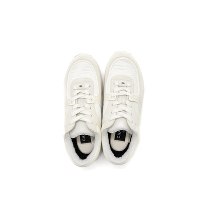 Chanel size 37 CC logo trainer white